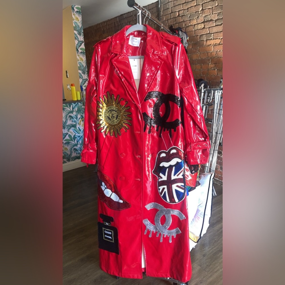Patent trench coats